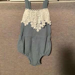 Green and Lace Onesie